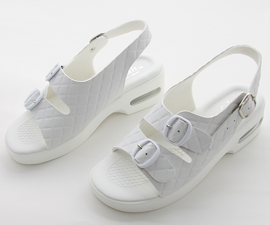キルティングエアーソールサンダル　ホワイト　M（22.5～23.0cm）