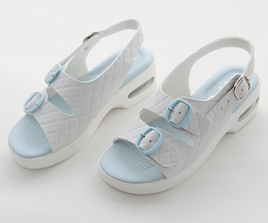 キルティングエアーソールサンダル　サックス　S（21.5～22.0cm）