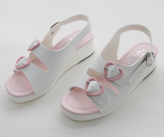 ハート2バックルサンダル　ピンク　M（22.5～23.0cm）