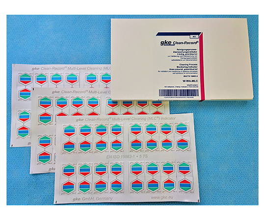 マルチレベル洗浄インジケータ(緑､青､赤) 320枚入 GKE810-901-ENS
