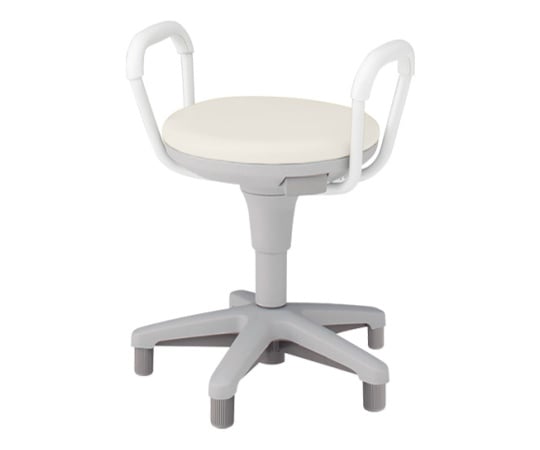 スツール（患者用） KSK グライド 背なし 肘付 オフホワイト