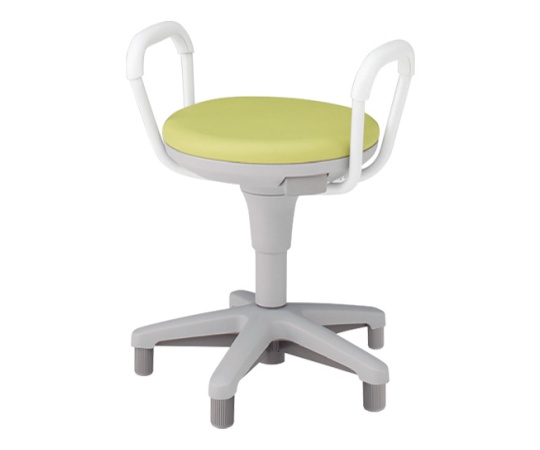 スツール（患者用） KSK グライド 背なし 肘付 アボカドグリーン