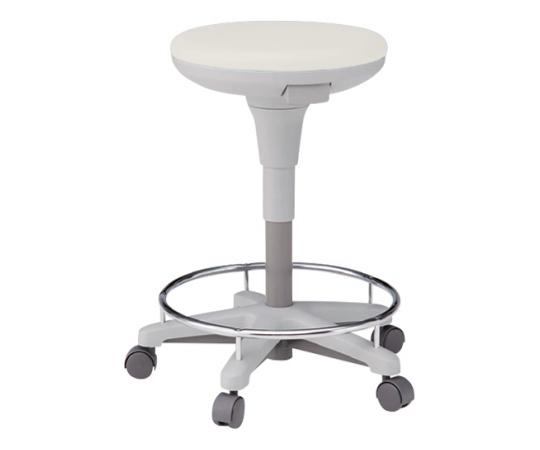 足掛スツール（患者用） KSK キャスター 背なし オフホワイト