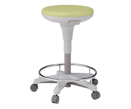 足掛スツール（患者用） KSK キャスター 背なし アボカドグリーン