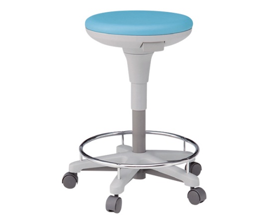 足掛スツール（患者用） KSK キャスター 背なし ターコイズブルー