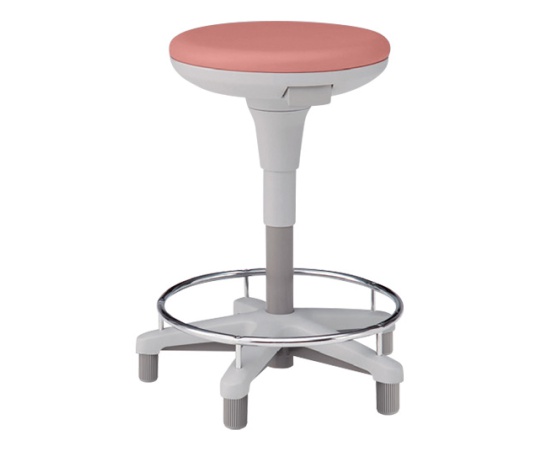 足掛スツール（患者用） KSK グライド 背なし コーラルピンク
