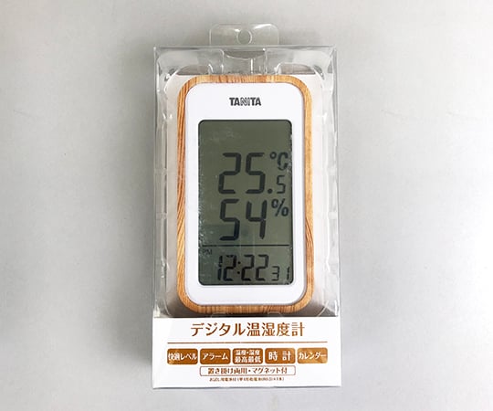 62-9774-28 デジタル温湿度計 ナチュラル TT-572