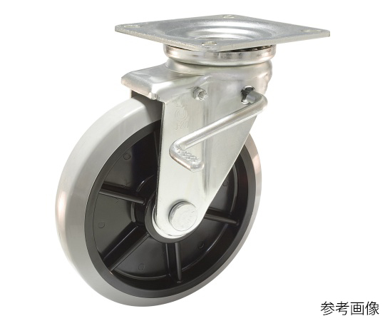 JB型キャスター 自在車プレート式（ダブルストッパー付）