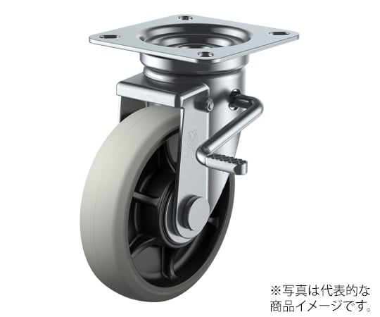 JB型キャスター 自在車プレート式（ダブルストッパー付）