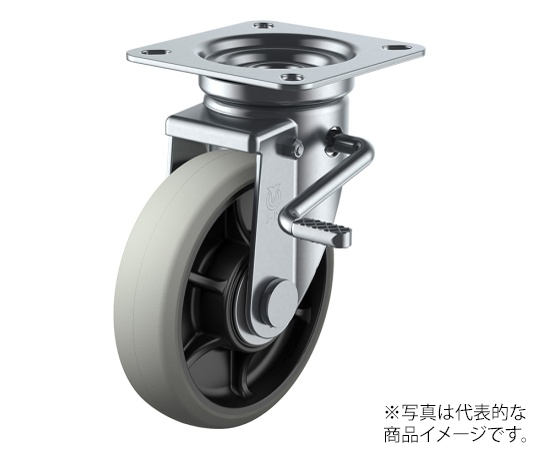 JB型キャスター 自在車プレート式（ダブルストッパー付）