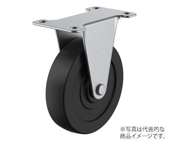 SUS-ER型キャスター 固定車プレート式 径50mm ゴム車輪