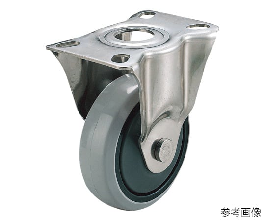 SUS-SK型キャスター 固定車プレート式 径125mm ウレタン車輪（ナイロンホイル）