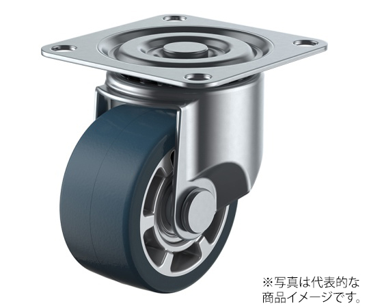CAL-HG型キャスター 自在車プレート式 径75mm ウレタン車輪（アルミホイル）