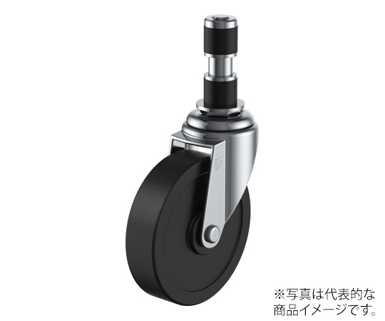 ETF型キャスター 自在車ゴムパイプ差し込み式