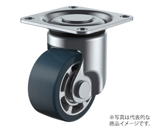 HG型キャスター 自在車プレート式 径65mm ウレタン車輪（アルミホイル）