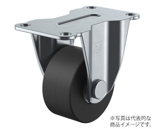 HR型キャスター 固定車プレート式 径50mm 導電MCナイロン車輪