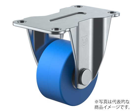 HR型キャスター 固定車プレート式 径75mm MCナイロン車輪
