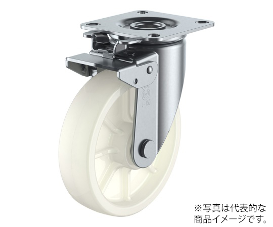 J2K型キャスター 自在車（旋回固定式）プレート式 径150mm ナイロン車輪