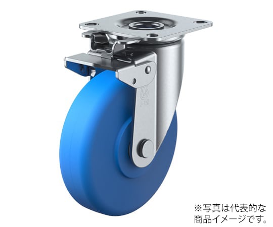 J2K型キャスター 自在車（旋回固定式）プレート式 径130mm MCナイロン車輪