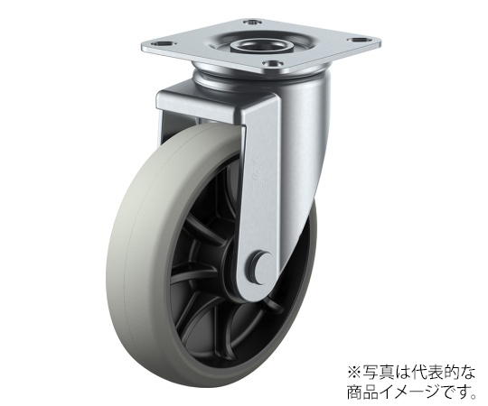 J2型キャスター 自在車プレート式 径150mm ウレタン車輪（ナイロンホイル）
