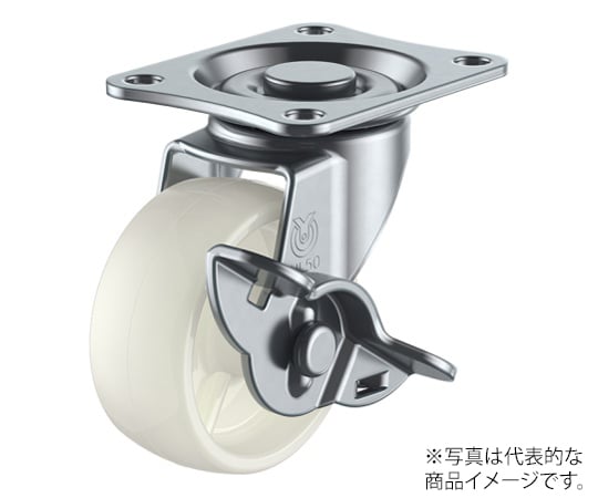 LG-S型キャスター 自在車プレート式（ストッパー付） 径50mm ナイロン車輪