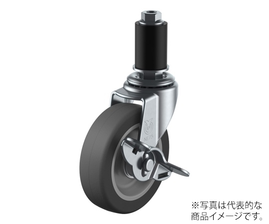LTF-S型キャスター 自在車ゴムパイプ差し込み式（ストッパー付）
