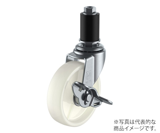 LTF-S型キャスター 自在車ゴムパイプ差し込み式（ストッパー付）