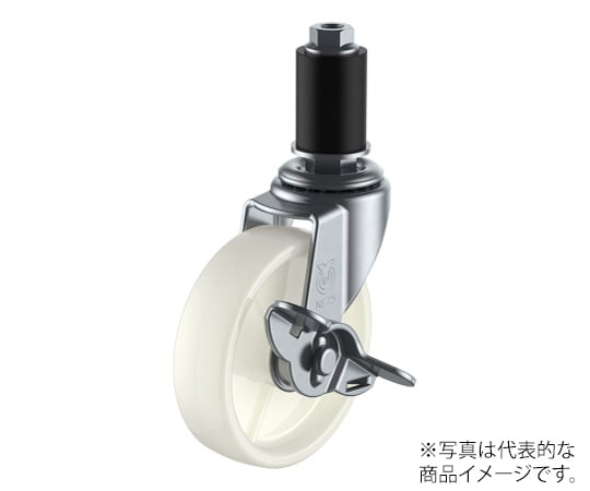 LTF-S型キャスター 自在車ゴムパイプ差し込み式（ストッパー付）
