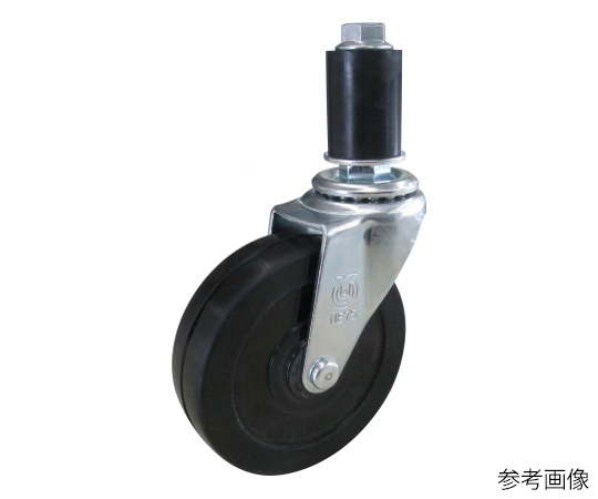 LTF型キャスター 自在車ゴムパイプ差し込み式