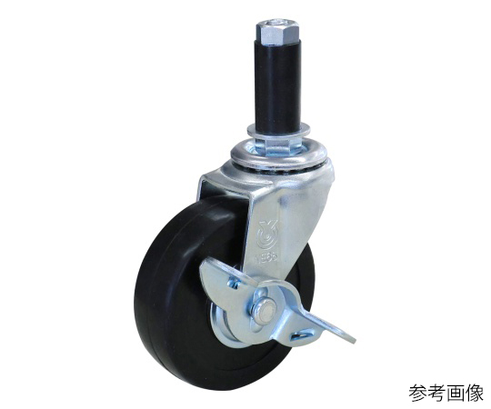 LTF-S型キャスター 自在車ゴムパイプ差し込み式（ストッパー付）