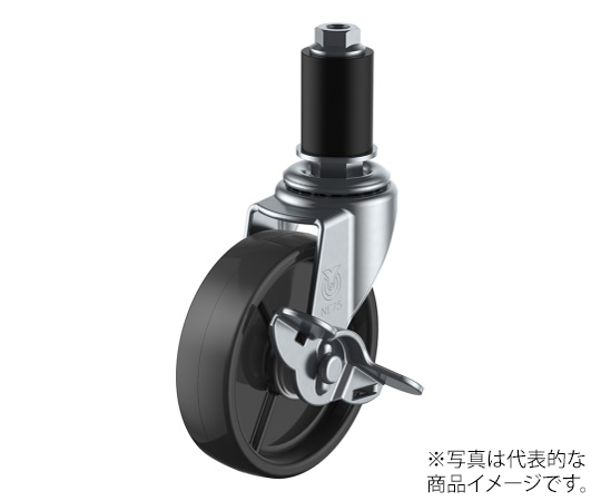 LTF-S型キャスター 自在車ゴムパイプ差し込み式（ストッパー付）