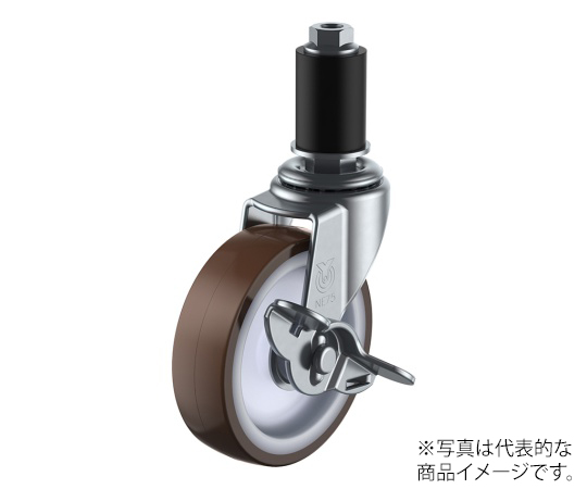 LTF-S型キャスター 自在車ゴムパイプ差し込み式（ストッパー付）