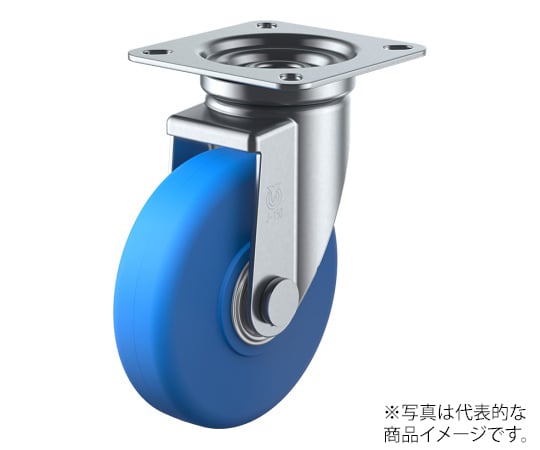 J型キャスター 自在車プレート式 径130mm MCナイロン車輪