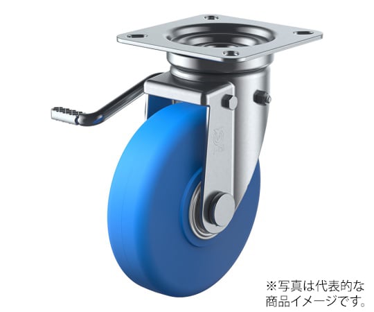 JB型キャスター 自在車プレート式（ダブルストッパー付）