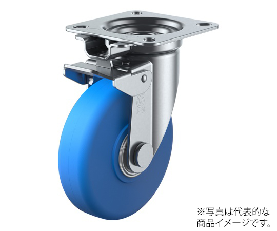 JK型キャスター 自在車（旋回固定式）プレート式 径150mm MCナイロン車輪