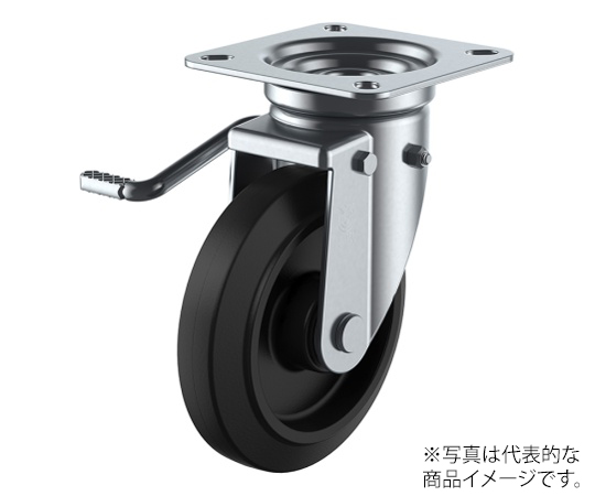 JB型キャスター 自在車プレート式（ダブルストッパー付）