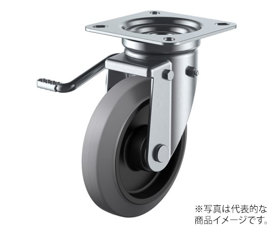 JB型キャスター 自在車プレート式（ダブルストッパー付）