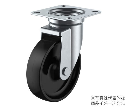 J型キャスター 自在車プレート式 径130mm フェノール車輪