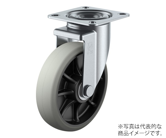 RJ2型キャスター 自在車プレート式 径150mm ウレタン車輪（ナイロンホイル）
