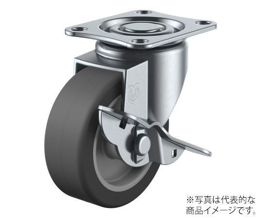 SG-S型キャスター 自在車プレート式（ストッパー付） 径65mm エラストマー車輪