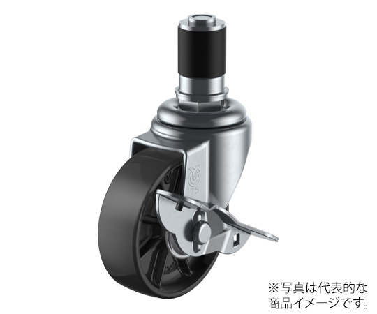 STF-S型キャスター 自在車ゴムパイプ差し込み式（ストッパー付）