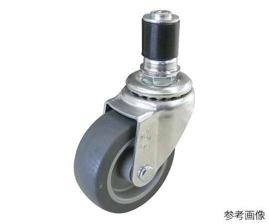 STF型キャスター 自在車ゴムパイプ差し込み式