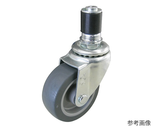 STF型キャスター 自在車ゴムパイプ差し込み式