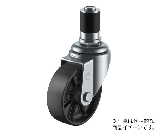 STF型キャスター 自在車ゴムパイプ差し込み式