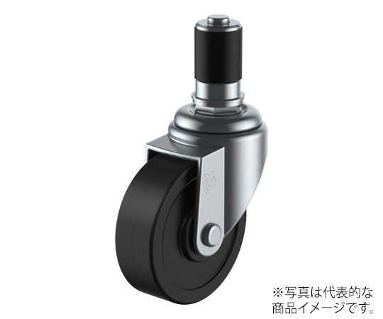 STF型キャスター 自在車ゴムパイプ差し込み式