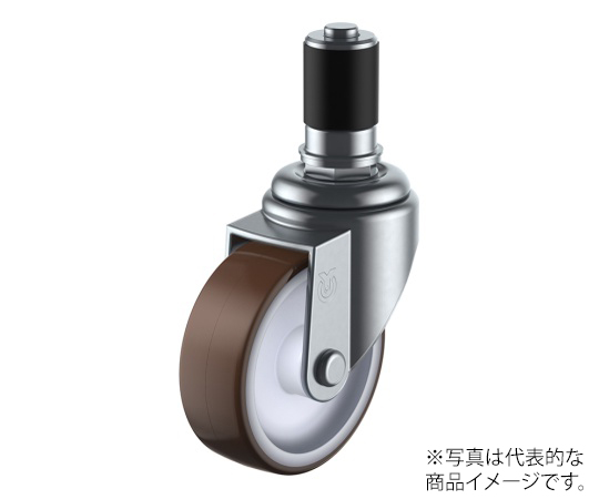 STF型キャスター 自在車ゴムパイプ差し込み式