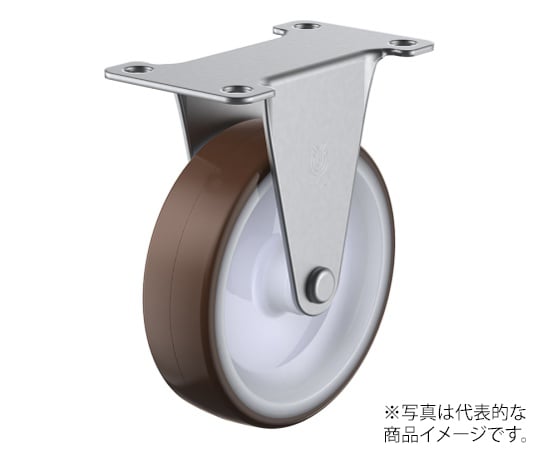 SUS-ER型キャスター 固定車プレート式 径50mm ウレタン車輪（ナイロンホイル）