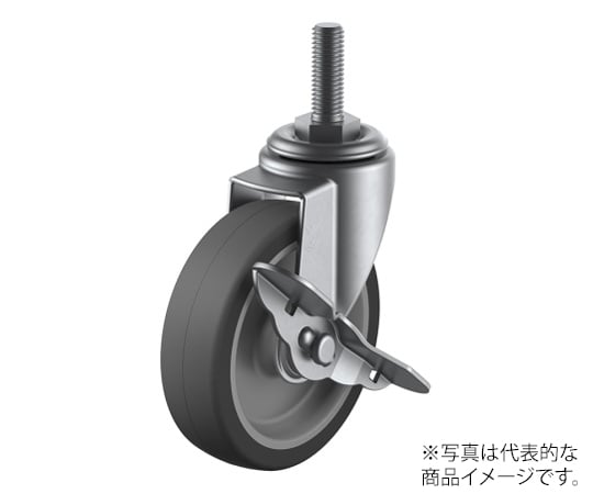 SUS-ET-S型キャスター 自在車ねじ込み式（ストッパー付）
