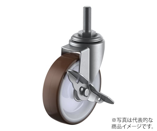 SUS-ET-S型キャスター 自在車ねじ込み式（ストッパー付）