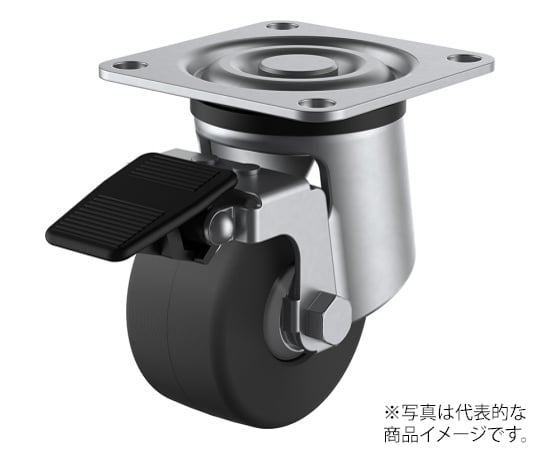 SUS-HG-S型キャスター 自在車プレート式（ストッパー付） 径50mm 導電MCナイロン車輪